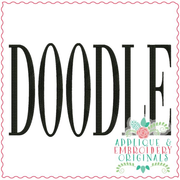 3825 DOODLE Word Art Embroidery Design