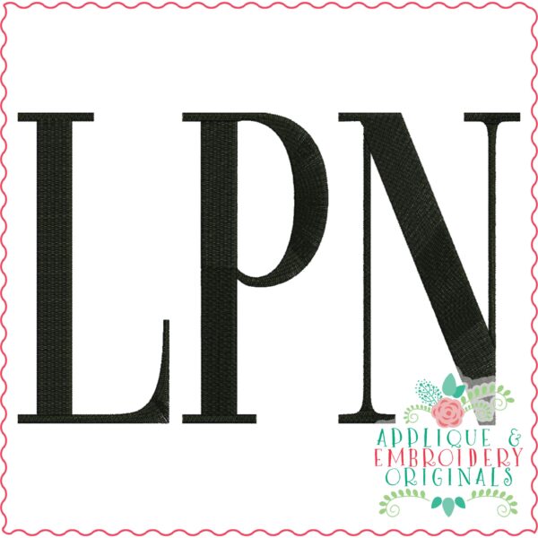 3852 LPN Word Art Embroidery Design