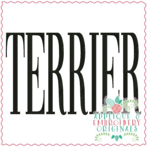 3839 TERRIER Word Art Embroidery Design
