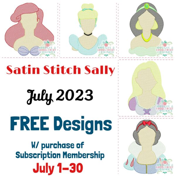3878 Satin Stitch Sally July 2023