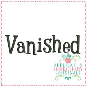 3890 Vanished Embroidery Font