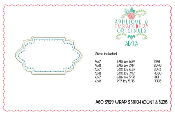 3929 Bouquet Wrap 3 In-The-Hoop Design - Image 2