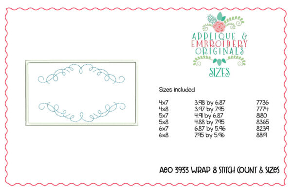 3933 Bouquet Wrap 8 In-The-Hoop Design - Image 5