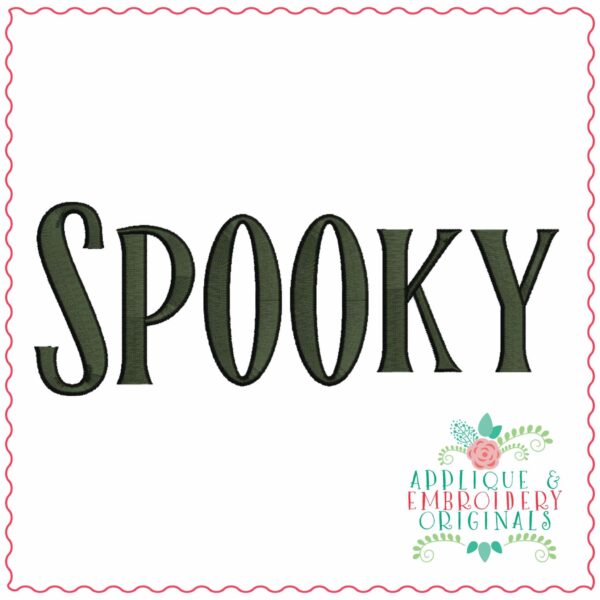 4011 Spooky Embroidery Font