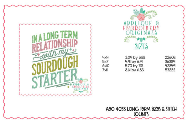 4033 Long Term Embroidery Design - Image 6
