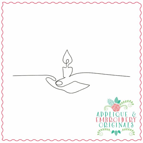 4043 Candle Stick Embroidery Design