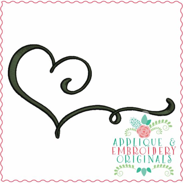 4221 Heart 5 Embroidery Design - Image 5