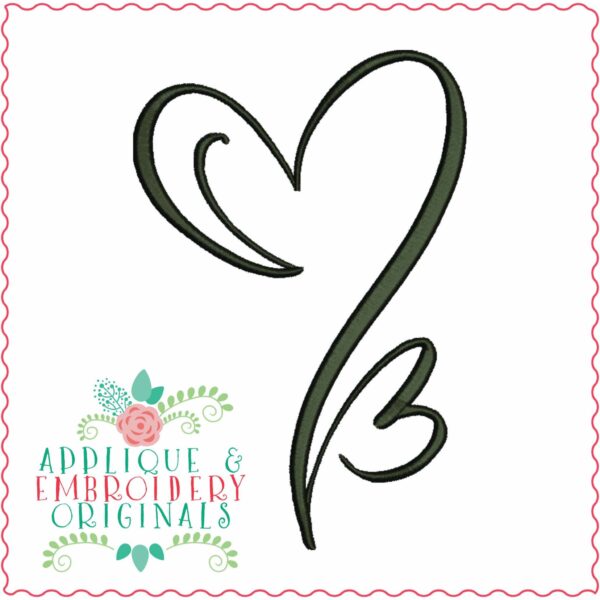 4223 Heart 7 Embroidery Design - Image 4