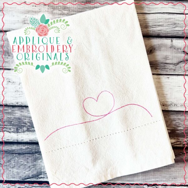 4228 Heart 4 Line Art Embroidery Design