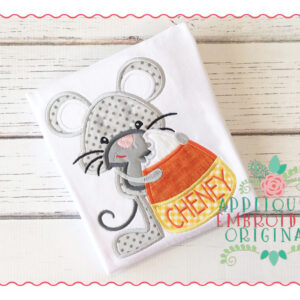 009 Halloween Mouse Candy Corn Applique Design