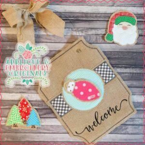 2842 Christmas Tab Set for Welcome Door Hanger