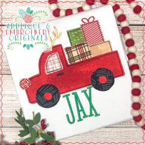 2871 Truck with Antlers All-In-One Applique Design
