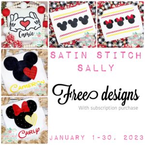 3873 Satin Stitch Sally January 2023