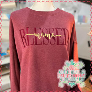 3365 Blessed Embroidery Design