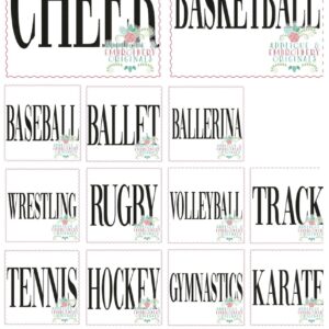 3520 SPORTS Set Word Art Embroidery Design