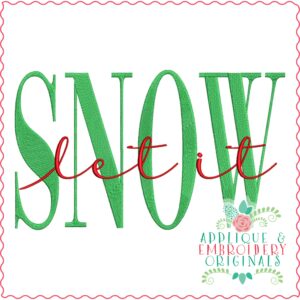 3484 Let it SNOW Embroidery Design