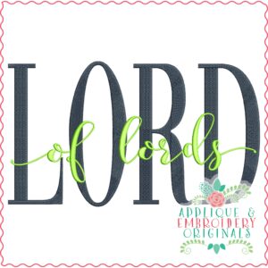 3485 Lord of LORDS Embroidery Design
