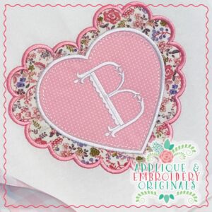 2319 Scalloped Heart Applique Design