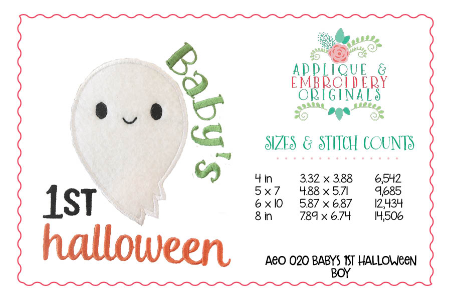 AEO 020 Babys First Halloween Ghost Boy