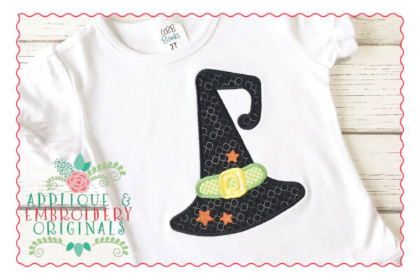 030 Witch Hat Applique Design - Image 2