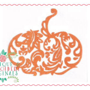 1394 Pumpkin Damask Embroidery Design
