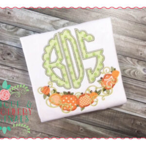 061 Pumpkin Swag Applique Design