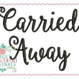 063 Carried Away Embroidery Font