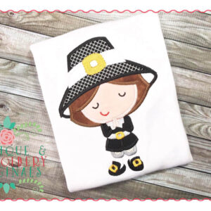 067 Pilgrim Boy Standing Applique Design
