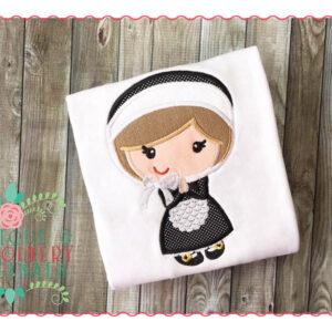 068 Pilgrim Settler Girl Applique Design