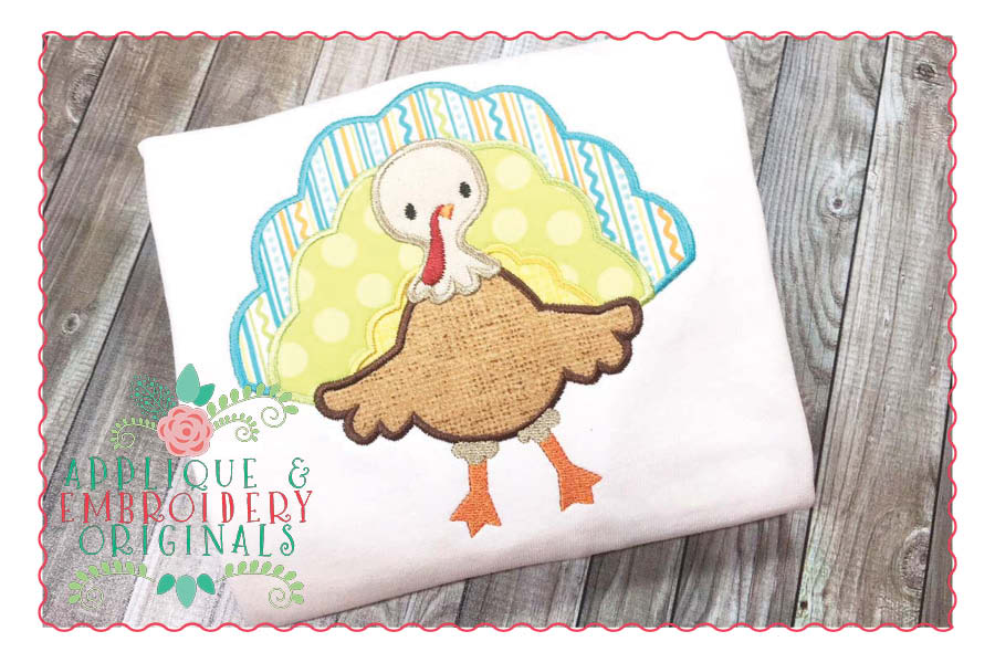 AEO 073 Tri Colored Turkey Boy Applique