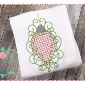 083 Christmas Ornament Swirls Motif Design