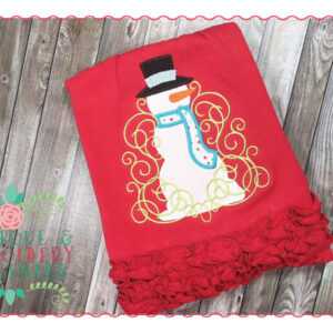 085 Snowman Swirls Applique Design