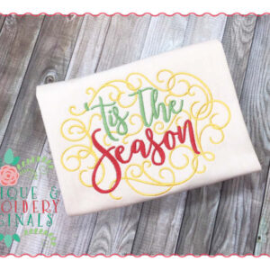 086 Tis the Season Swirls Embroidery Design