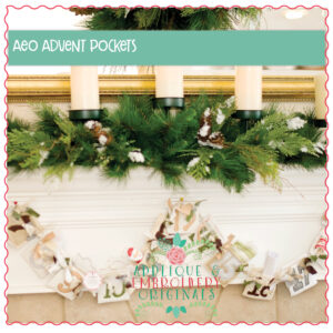 1008 Christmas Advent Calendar In-The-Hoop Applique Design