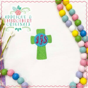 1055 Cross Circle Mini Embroidery Design