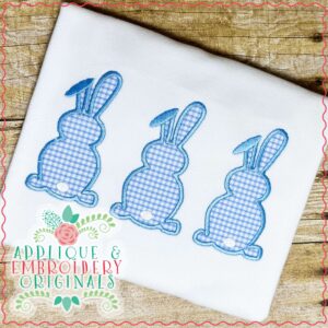 1076 Three Bunnies All-In-One Applique Design