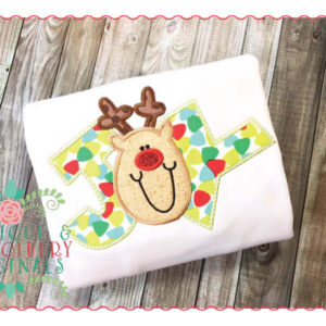 113 Reindeer Joy Applique Design