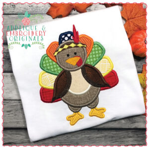 1207 Chief Turkey Applique Design