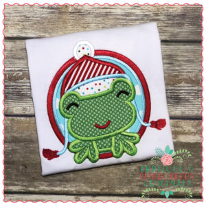 1224 Frog Stocking Cap Applique Design