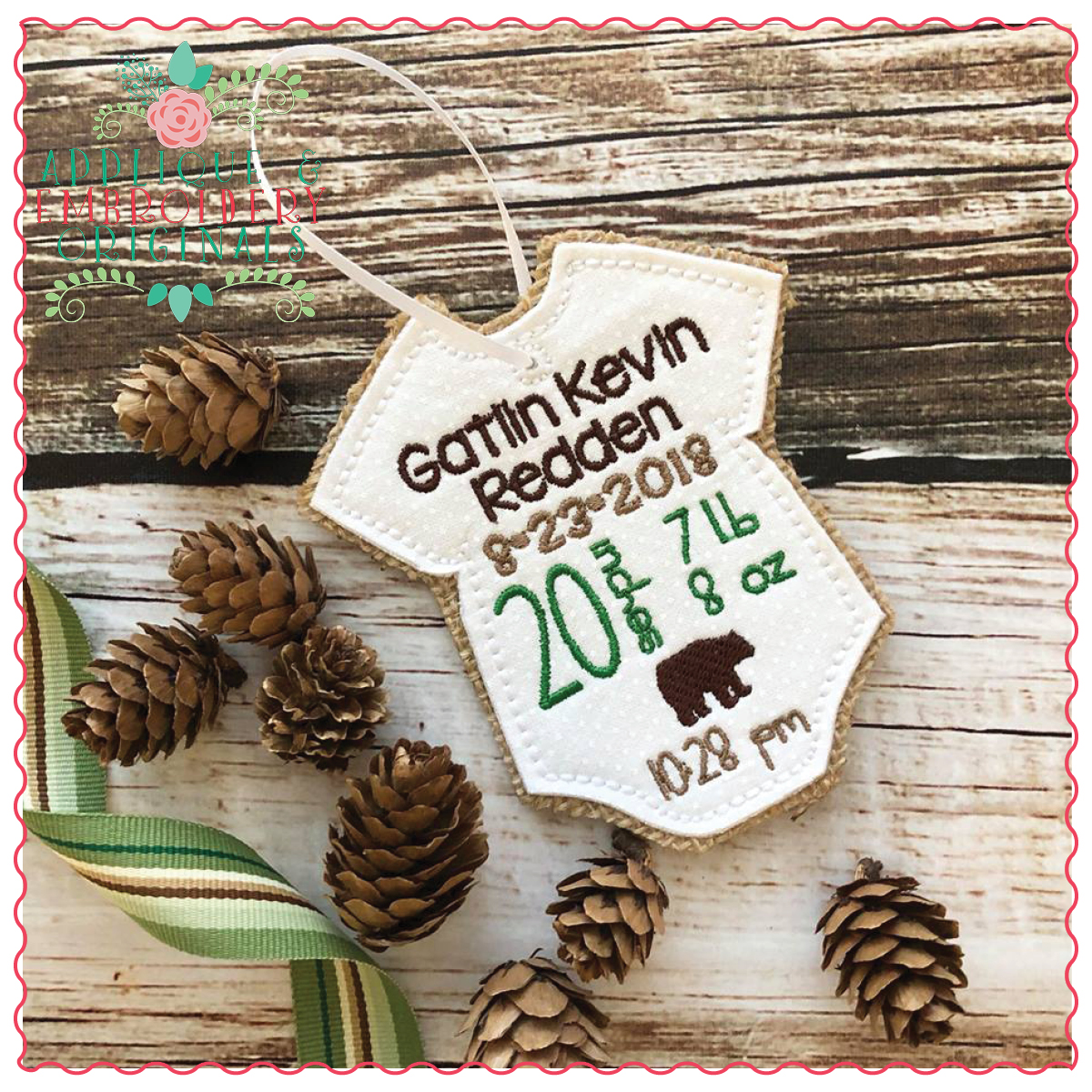 1235 Christmas Ornament Boys Set In The Hoop Design