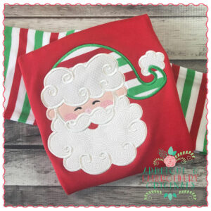 1246 Christmas Santa Swirl Beard Applique Design