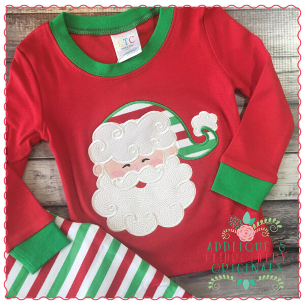 1246 Christmas Santa Swirl Beard Applique Design - Image 2