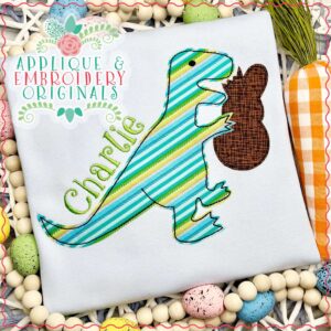 1299 Easter Dino Bean Stitch Applique Design