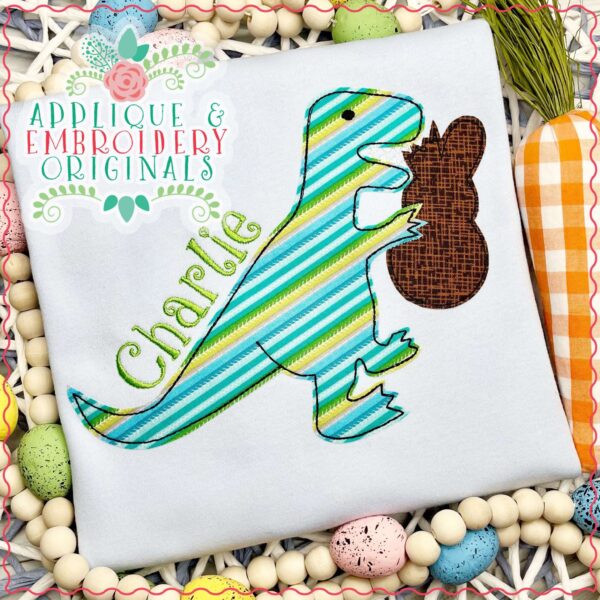 1299 Easter Dino Bean Stitch Applique Design