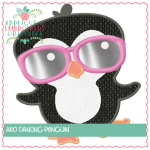1301 Dancing Penguin Applique Design