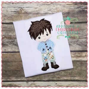 1310 Winter Snow Sports Boy Applique Design