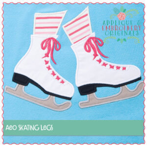 1319 Ice Skating Legs Applique Design