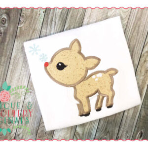 134 Reindeer Snowflake Applique Design
