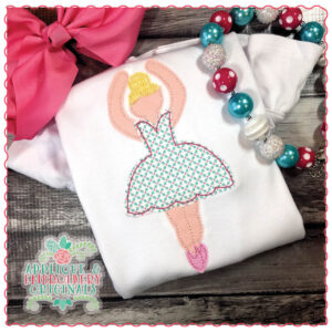 1341 Ballerina Nutcracker Simple Stitch Applique Design