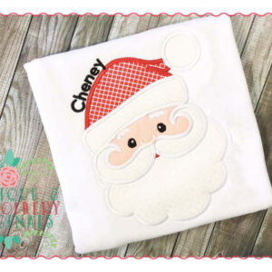 135 Santa Face Applique Design